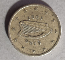 2003 - IRLANDA  - MONETA IN EURO - DEL VALORE DI  50 CENTESIMI   - USATA - Ireland