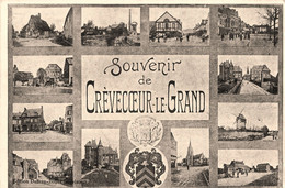 Crèvecoeur Le Grand * Souvenir Du Village * Cpa Multivues - Crevecoeur Le Grand