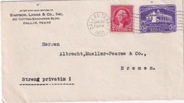 USA 1933  ENTIER POSTAL/GANZSACHE/POSTAL STATIONERY LETTRE DE DALLAS - 1921-40