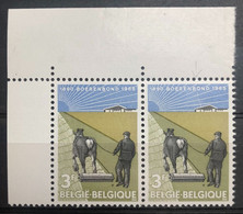 België, 1965, Nr 1341, Postfris **, Cur 'witte Streep' - Kuriositäten