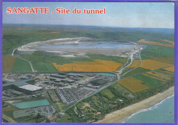 Carte Postale  62. Sangatte  Le Site D'Euro Tunnel  Vue D'avion  Très Beau Plan - Sangatte