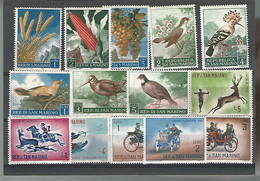 54927 ) Collection San Marino Birds Agriculture Automotives - Collections, Lots & Séries