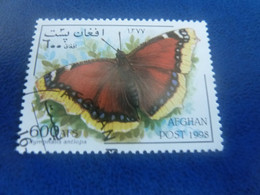 Afghan Post - Nymphalis Antiopa - Val 600 Afs - Multicolore - Oblitéré - Année 1998 - - Afghanistan