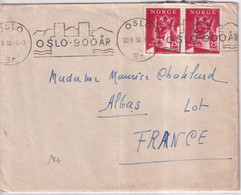 1950 - NORVEGE - ENVELOPPE De OSLO => ALBAS (LOT) - Cartas & Documentos