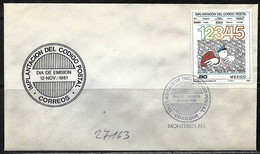 Messico/Mexico/Mexique: FDC, Codice Postale, Postal Code, Code Postal - Codice Postale