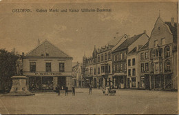 GELDERN, Kleiner Markt Und Kaiser Wilhelm-Denkmal, Hundekarren (1920) AK - Geldern