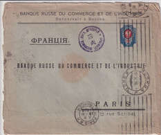 1916 - RUSSIE - ENVELOPPE Avec CENSURE De MOSCOU => PARIS - Covers & Documents