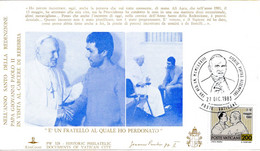 PW328 - KIM COVER - 1983 - POPE JOHN PAUL II - WITH SIGNATURE - HISTORIC PHILATELIC DOCUMENTS VATICAN CITY - FDC