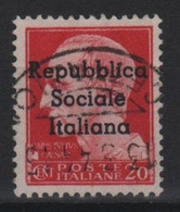 1944 Repubblica Sociale Italiana Imperiale Teramo Base Atlantica US - Afgestempeld