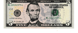 Usa P.539  5 Dollars  2013 Unc - Biljetten Van De  Federal Reserve (1928-...)