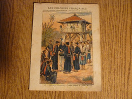 Protège-Cahier/Couverture "Les Colonies Françaises"-Voir Détail Sur Photos- Format Plié 22,5 Cm X 17,5 Cm Environ. - Protège-cahiers