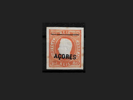 PORTUGAL AÇORES - D.LUIS I FITA CURVA NÃO DENTEADOS REPRINT C/TRAÇO 1885 MH (STB14-130) - Probe- Und Nachdrucke