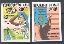 Mali 1991 Mi 1138-1139B MNH  (ZS5 MLI1138-1139B) - Rotary, Lions Club
