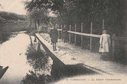 CPA  44 CARQUEFOU LE LAVOIR CHARBONNEAU ENFANTS  ETAT - Carquefou