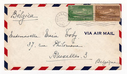 Lettre 1851 Habana Republica De Cuba La Havane Poste Aérienne Correo Aero Bruxelles Belgique Toby - Aéreo