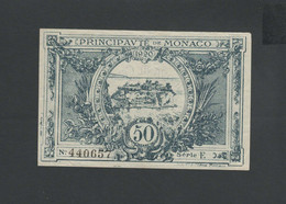 MONACO Billet 50 Cts Avec N° Lettre E 1920 SPL - Monaco