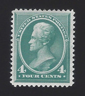 US #211 1883 Blue Green Perf 12 Mint NG VF Scv $90 - Unused Stamps