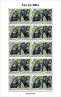 Burundi 2022, Animals, Gorillas III, Sheetlet - Gorilles