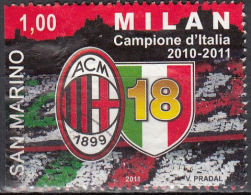 SAN MARINO 2011  MILAN Campione D'Italia  Usato / Used - Used Stamps