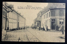 AK Litho MESSINES Rue Basse Et L'Institution Royale (Exterieuer) Gestempelt 1917 Feldpoststempel Blau: S.B. Inf.-Regt. P - Mesen