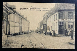 AK Litho MESSINES Rue Basse Et L'Institution Royale (Exterieuer) Gestempelt 1917 Feldpoststempel Blau: S.B. Inf.-Regt. P - Messines - Mesen