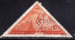 REPUBBLICA DI SAN MARINO 1959 UNIVERSIADI DI TORINO WINTER OLYMPIC GAMES TURIN LIRE 30 USATO USED OBLITERE' - Usati