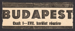 POSTAL PACKET Post PARCEL - Label BUDAPEST - Vignette Label - 1980's Hungary Ungarn Hongrie - Used - Paketmarken