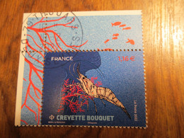 2022 Crevette BOUQUET Oblitéré Premier Jour Cachet Rond 18/02/2022 - Gebraucht