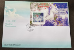 Hong Kong Weather Phenomena 2014 Typhoon (FDC) *3D Lenticular *unusual *see Scan - Briefe U. Dokumente