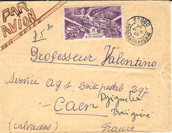 1946 -enveloppe Par Avion De SEGOU Pour La France - Affr. N°4 Ae  D'A O F  SEUL - Other & Unclassified