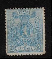 BELGIUM 1866 2c Blue P 14.5x14 SG 41 MNG #ZZB47 - 1869-1883 Leopoldo II