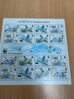 Korea WWF MNH Stamp Sheet Perf Birds Platelea - Korea (Nord-)