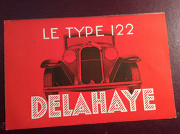 Joli Plaquette Delaye Type 122  . 15 X 23 . - Automobili