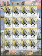 MNH 2008 Full Sheet, Henning Holck Larsen, Space Launch, Oil Energy, Train Bridge, Heavy Transport. Science Technology - Azië