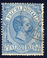 Effigie Di Umberto I - 1884/86 - 20 Cent. Azzurro  (Sassone PP2) - Colis-postaux