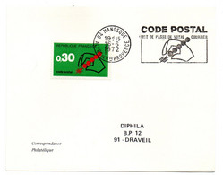 ALPES De HP - Dépt N° 04 = MANOSQUE 1972 = FLAMME CONCORDANTE SUPERBE = SECAP Illustrée   'CODE POSTAL / MOT DE PASSE ' - Code Postal