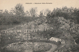 Delcampe - CARTE POSTALE ORIGINALE ANCIENNE :  PRESLES LA SEPULTURE GALLO - ROMAINE VAL D'OISE (95) - Presles