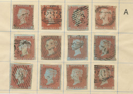 COLLECTION QV 1d Red Imperforated Complete Sheet Reconstruction Of 240 Stamps (within Ca. 130 Four Margins Copies) - Used Stamps