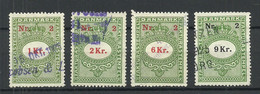 DENMARK Dänemark Lot Old Documentary Stamps Tax Revenue Stempelmarken O - Steuermarken