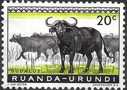 RUANDA URUNDI 1959 Fauna - 20c - African Buffaloes MH - Nuevos