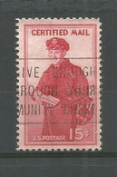 USA 1955 Postman Registered Letters C.15 - Used - Expres & Aangetekend