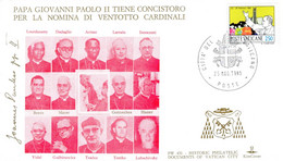 PW431 - KIM COVER - 1985 - POPE JOHN PAUL II - WITH SIGNATURE - HISTORIC PHILATELIC DOCUMENTS VATICAN CITY - FDC