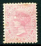 New Zealand 1882-1900 Second Sideface - Wmk. 6mm - P.12 X 11½ - 1d Rose - Die I - HM (SG 187) - Odd Tone - Ongebruikt