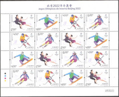 2022 MACAO/MACAU 2022 BEIJING WINTER OLYMPIC GAME F-SHEET - Inverno 2022 : Pechino