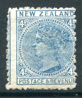 New Zealand 1882-1900 Second Sideface - Wmk. 6mm - P.12 X 11½ - 4d Blue-green HM (SG 190) - Odd Tone - Nuevos