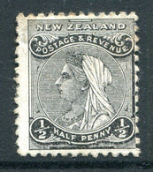 New Zealand 1882-1900 Second Sideface - Wmk. 7mm - P.12 X 11½ - ½d Black MNG (SG 194) - Odd Tone - Nuevos