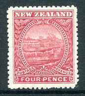 New Zealand 1898 Pictorials - No Wmk. - 4d White Terrace HM (SG 252) - Nuevos