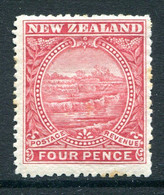 New Zealand 1898 Pictorials - No Wmk. - 4d White Terrace HM (SG 252) - Ongebruikt