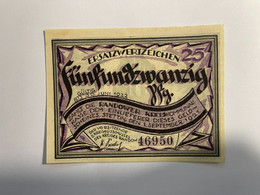 Allemagne Notgeld Stettin 25 Pfennig - Collections