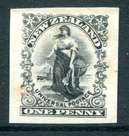 New Zealand 1901 Universal Penny Postage Black Proof (SG 277 Variety) - Tones - Nuevos